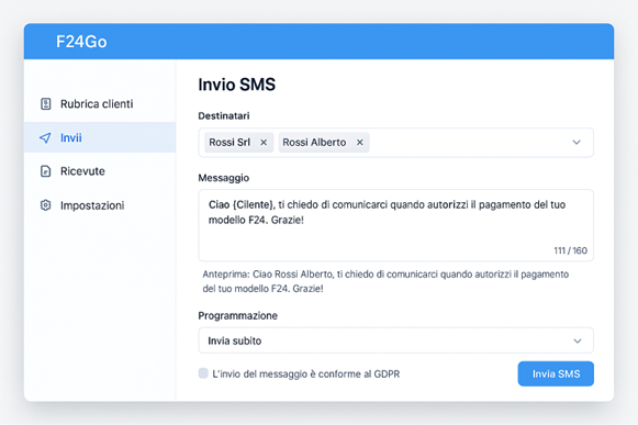 Invio SMS massivo